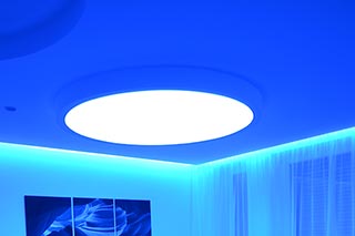 Svetelný okrúhly strop